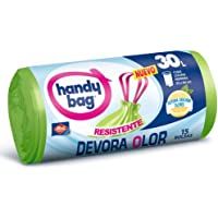 Handy Bag Bolsas de Basura 30L- Extra Resistentes- Elimina Olores- 15 Bolsas